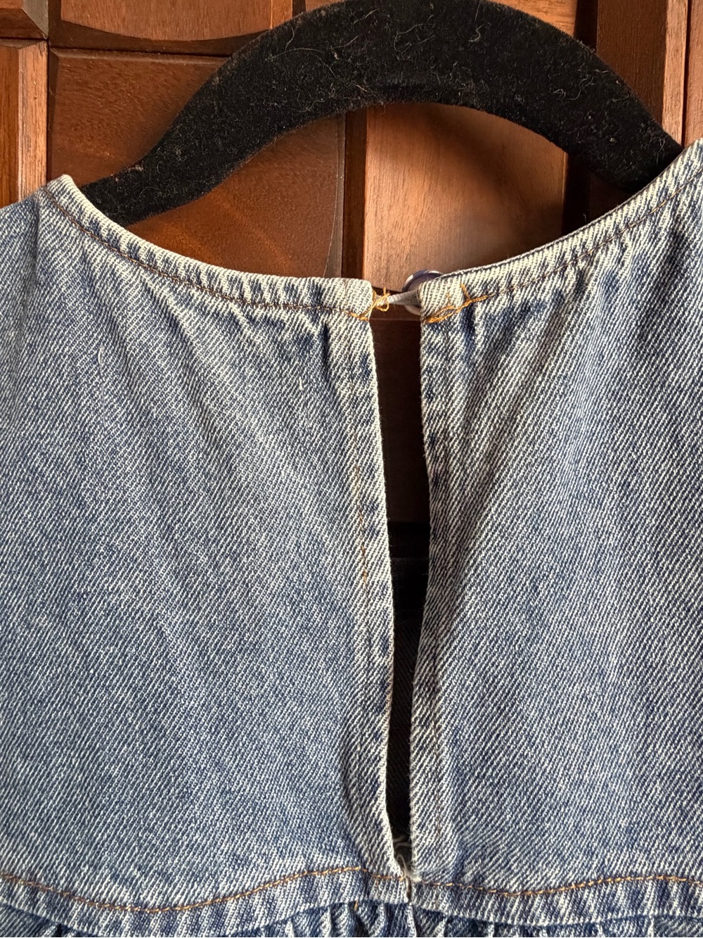 Altar'd State Light Blue Denim Tiered Ruffle Dress - Picture 4 of 4